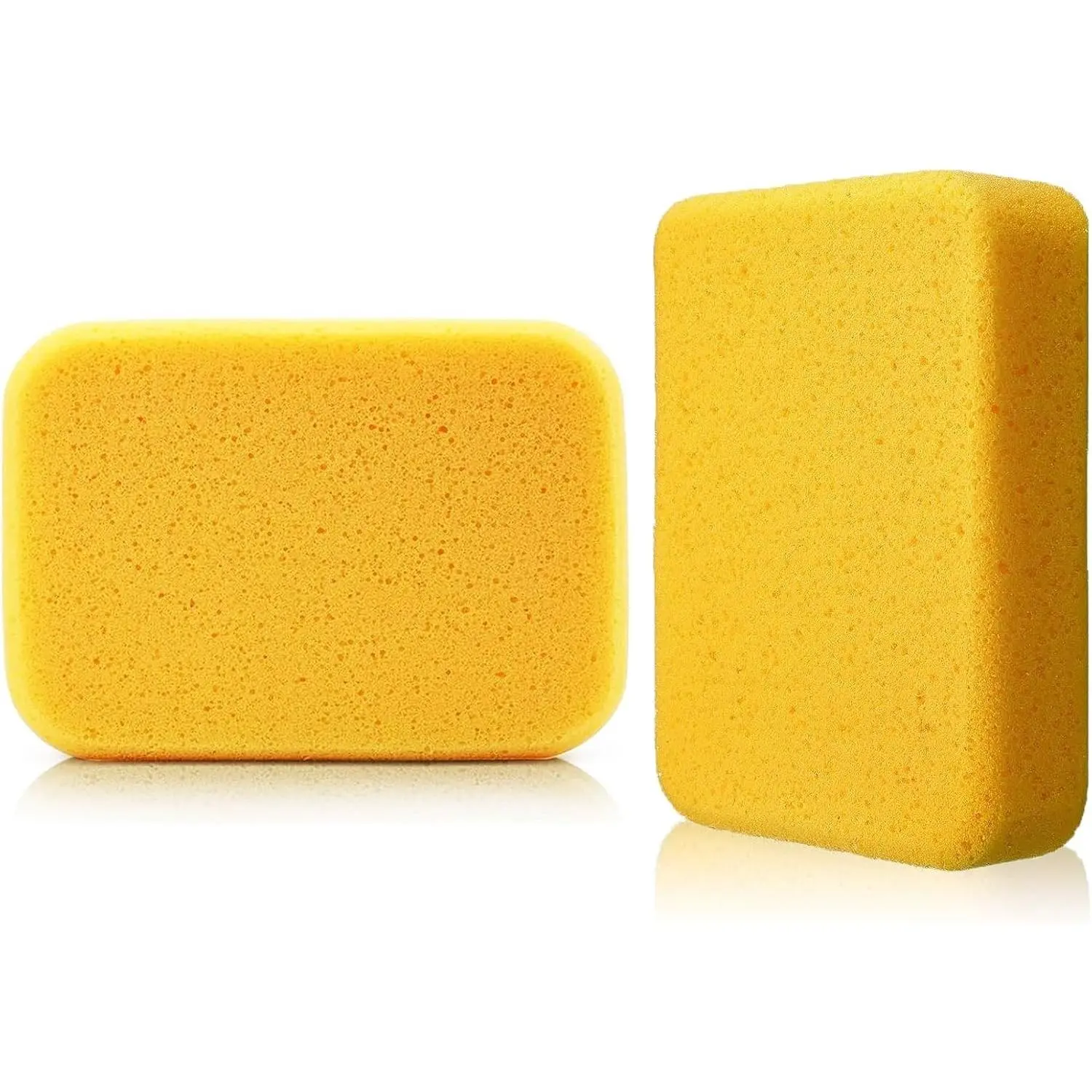 2-Pack Extra Large Cleaning Sponges (7.5" x 5.5" x 1.9") Heavy Duty Grouting, Car Wash & Multi-Surface Non-Scratch PU Foam Sponge Super Absorbent for Tile, Dishes, Cars & Crafts