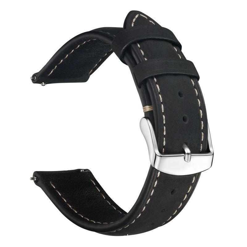 Vintage Crazy Horse Cowhide Leather Strap Unisex Genuine Leather Watch Strap Simple Design
