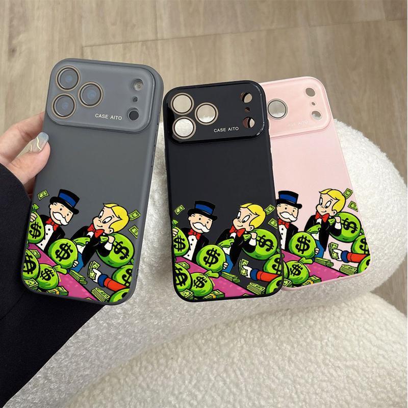 DarlingCase Graffiti Monopoly Print Phone Case Ultra Skin Friendly Touch All Inclusive Lens Compatible with IPhone 17 Pro Max, IPhone 16 Pro Max, 15/14/13/12 Stylish Protection for Your Device