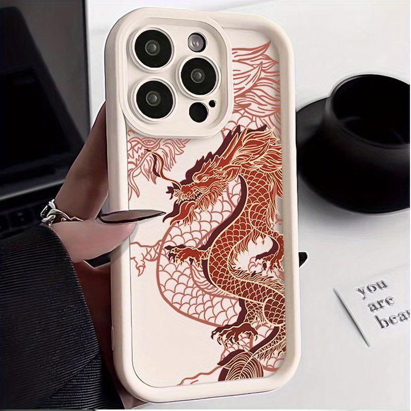 Phone Case: Fashion Dragon Cake Bamboo Pattern Phone Case, Suitable for iPhone 17 E Air Pro ProMax iPhone16 15 14 Plus 13 12 Mini 11 X XS XR