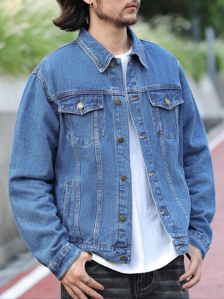 Men's Denim Jacket Coat, Casual Fashion Outerwear, Stylish Design for Daily Wear & Outdoor Activities, Perfect Fit for Spring & Fall Seasons