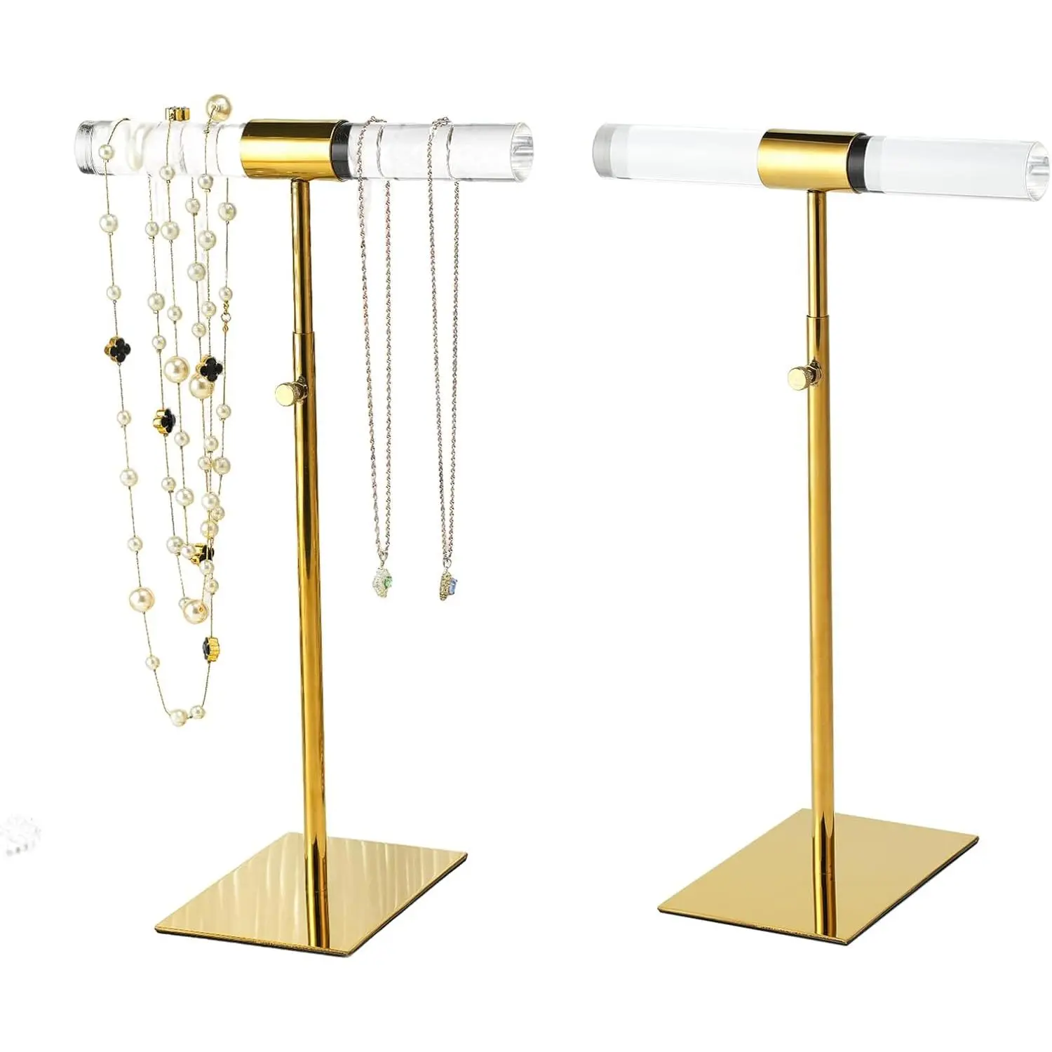 Towers - Stainless Steel Long Necklace Stand, Adjustable Height Tabletop  Organizer for  & Boutique