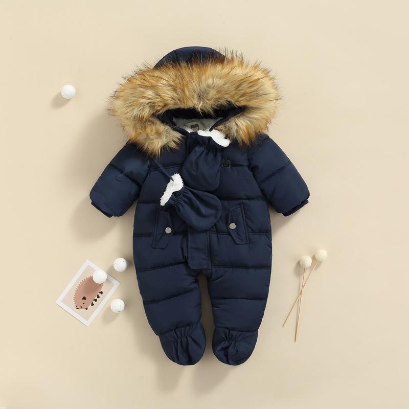 Baby Winter Snowsuit Infant Coat Romper Warm Outwear Hooded Puffer Jacket Footie Jumpsuit Bodysuit Boys Cotton Blend Multi-color Casual Outfit Baby Winter Snowsuit Infant Coat Romper Warm Outwear Hooded Puffer Jacket Footie Jumpsuit Bodysuit Boys Cotton Blend Multi-color Casual Outfit