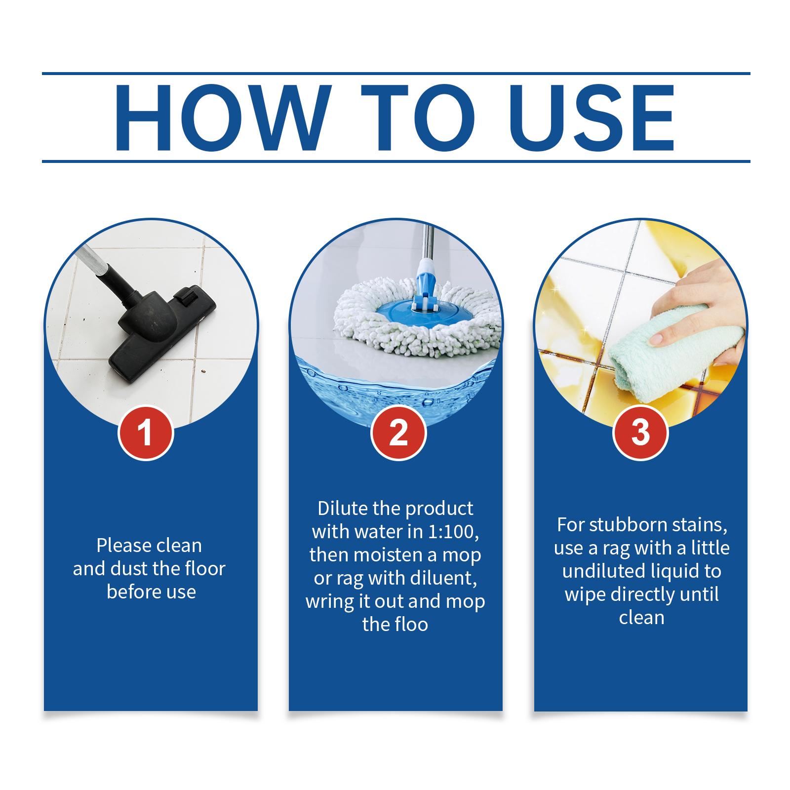 Jaysuing Tile Cleaning Liquid, Home Kitchen And Bedroom Tile Decontamination Brightening Cleaning And Polishing Cleaning Liquid