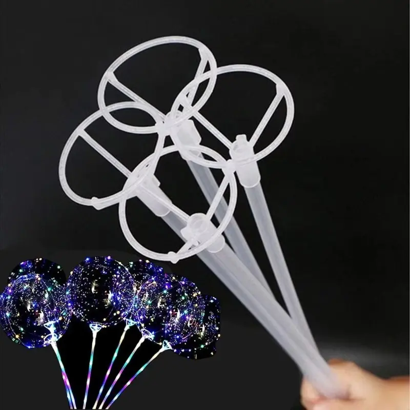 20PCS Thickened 17In Clear Bobo Balloon Stick Holders, Suitable for 10-30 Inch Large Transparent Bubble Balloons, Party Supplies for Wedding Birthday Decorations