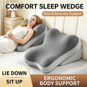 Ergonomic Memory Foam Lumbar Pillow, Adjustable Back Support for Long Hours, Ideal for Home Office & Relaxation, Perfect Gift Choice
