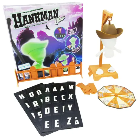 Hangman Word Game , Magnetic Letter Tiles & Spanish/English Cards , Family Party Board Game , Vocabulary Builder , Spinning Wheel-Like Mechanic , Plastic Hanging for Man Game , Spanish & English Language Learning , Multiplayer