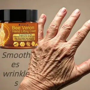 Bee Venom Firming Moisturizing Hand Cream, Rich in Vitamin E and Lactic Acid, Brightens Dark Spots, Smooths Wrinkles, Nourishes Hands, Glows Radiantly