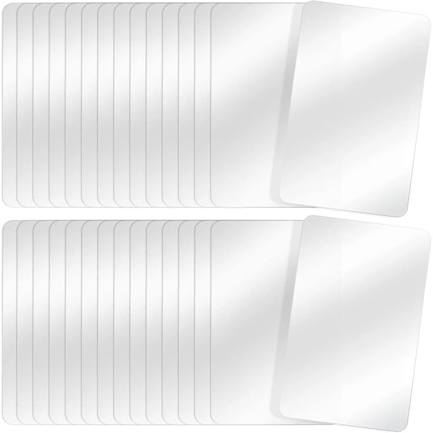 30 PCS Plastic Placemat Heat Resistant Washable Table Mats, Clear Placemats for Table, Dining, Kitchen, Crafting and Shelf Liner, 17 x 11 Inch