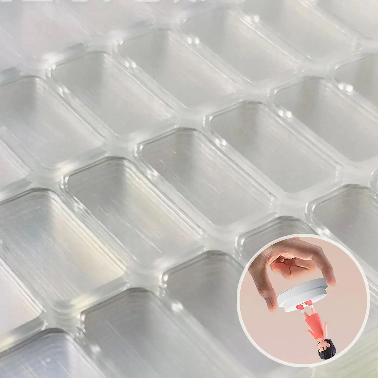 160 count Mounting Putty, Sticky Tack Poster Putty Double Sided | Sticky Dots Removable No Trace Double Clear Sticky Tack Putty for Poster Museum Wall