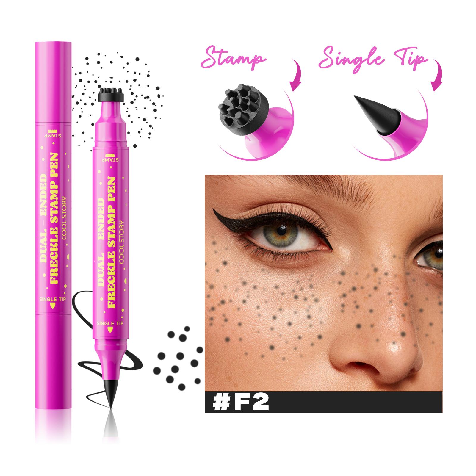 Waterproof Sweat-Resistant Temperature Tattoo Stamp Pen, Lightweight Liquid Formula, Precision Application Tool, Dual-Ended Design, 4 Colors Available