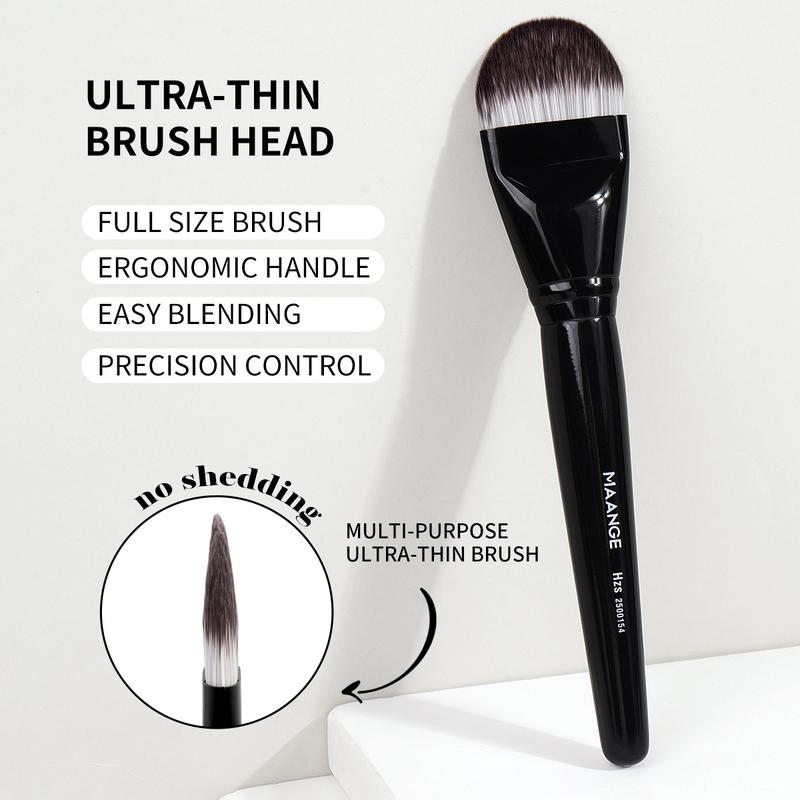 MAANGE 2pcs Facial Makeup Brush Set, Professional Foundation Brushes Contoured Foundation Brush for Blending & Powder Application, Essential Beauty Tools for Daily Use, Beauty Duo Brush, Makeup Accessories Gifts for Friends