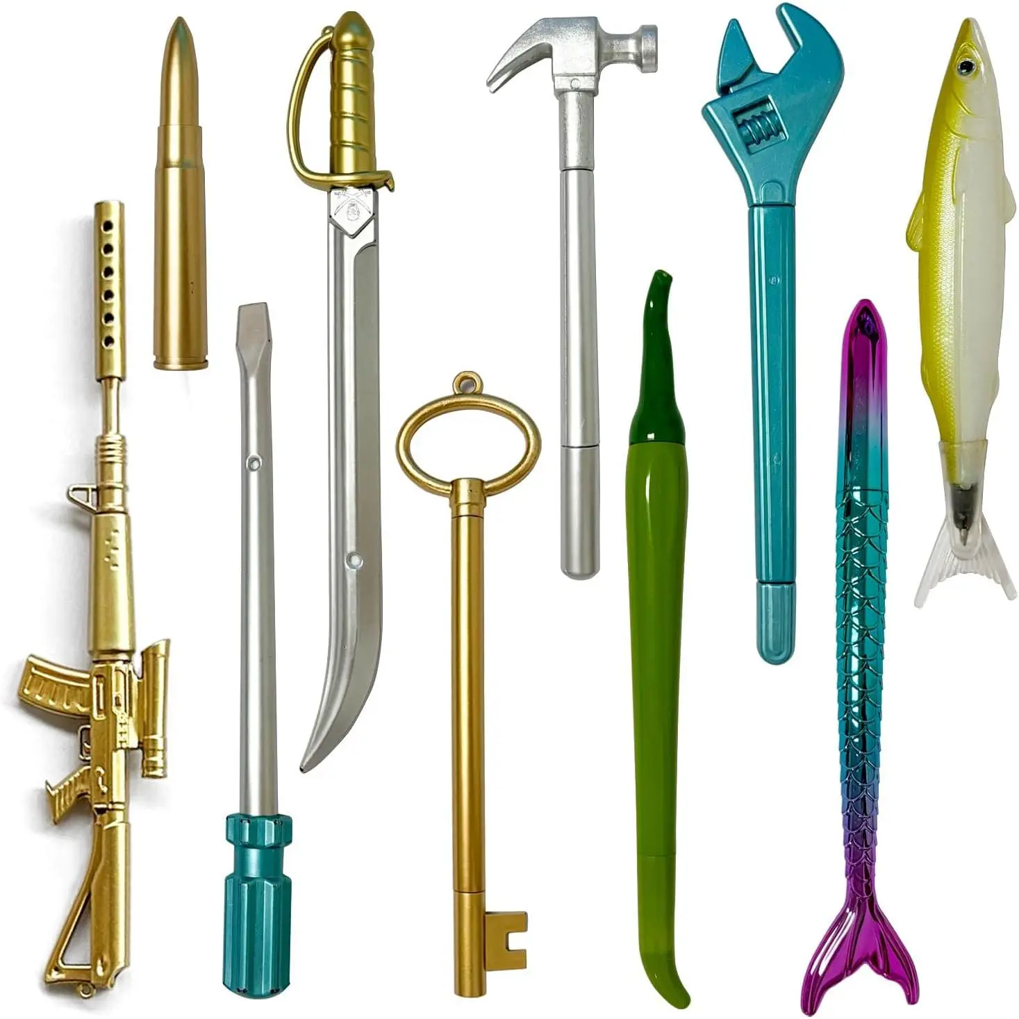 10 count Funny Pens,  Pens,   Pen for School Office  Work, Weird Silly Crazy Decorative Pen for Teens Adults