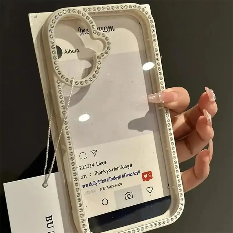 Luxury Double-Sided Crystal Rhinestone 3-in-1 Cellphone Casing, Bling Screen & Camera Border, Shockproof PC+TPU Cover with Animal Design Screen Protector for iPhone 18 Pro Max/17 Pro Max/16/15/14/13 Phone Accessories & Devices
