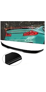 Rear Trunk Spoiler Wing Lip Compatible with 2017-2023 BMW G30 5 Series 4 Door Sedan F90 M5 Tail Wing Rear Trunk Lid Plastic - Glossy Black Car Accessories Vehicle Crash Guard
