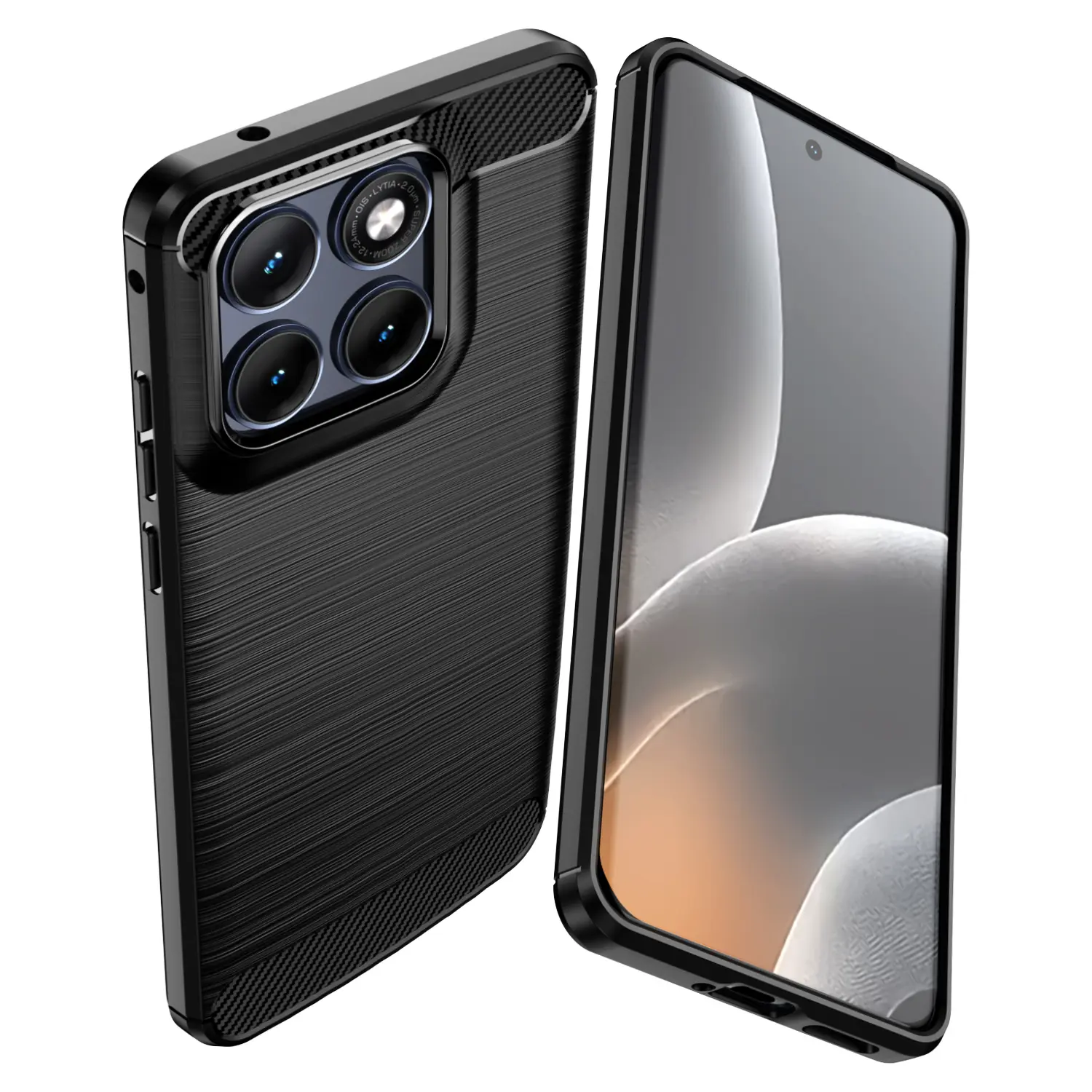 Shockproof Protective Phone Case For Motorola Moto Edge 50 Ultra edge50 Fusion 50 Neo edge40 Neo edge 5G 2024 edge2023 ThinkPhone 25 Bumper Carbon Fiber TPU Slim Half-wrapped Silicone Back Cover