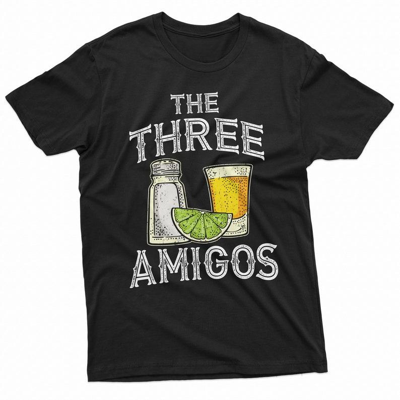 Funny Cinco de Mayo T-Shirt, Three Amigos Salt Tequila Lemon Design, Perfect for Fiesta Parties & Holiday Celebrations, Ideal Funny Gift