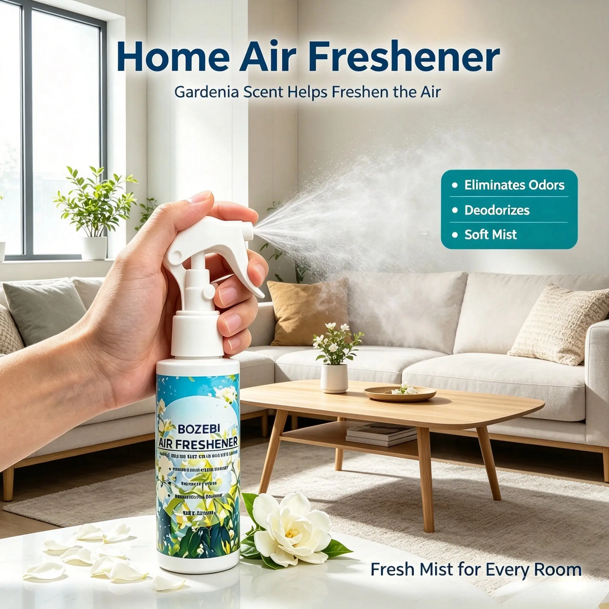 Air freshener, bedroom, lasting fragrance, toilet, odor, indoor deodorant, magic fragrance, spray