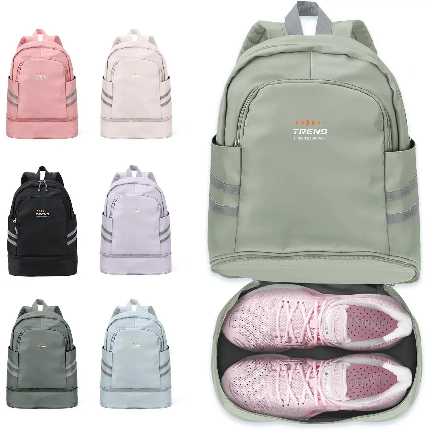 Gym Backpack For Women Waterproof Sports Backpack With Shoe Compartment Lightweight Travel Backpacks Small Gym Bag Dance Volleyball Backpacks