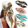 Fashion 90x90cm Large Square Head Scarf, Silk-Like Neck Scarf, Bandana Hair Wrap, Casual Random Print, All Seasons, Women's Accessory, Scarf For Hair