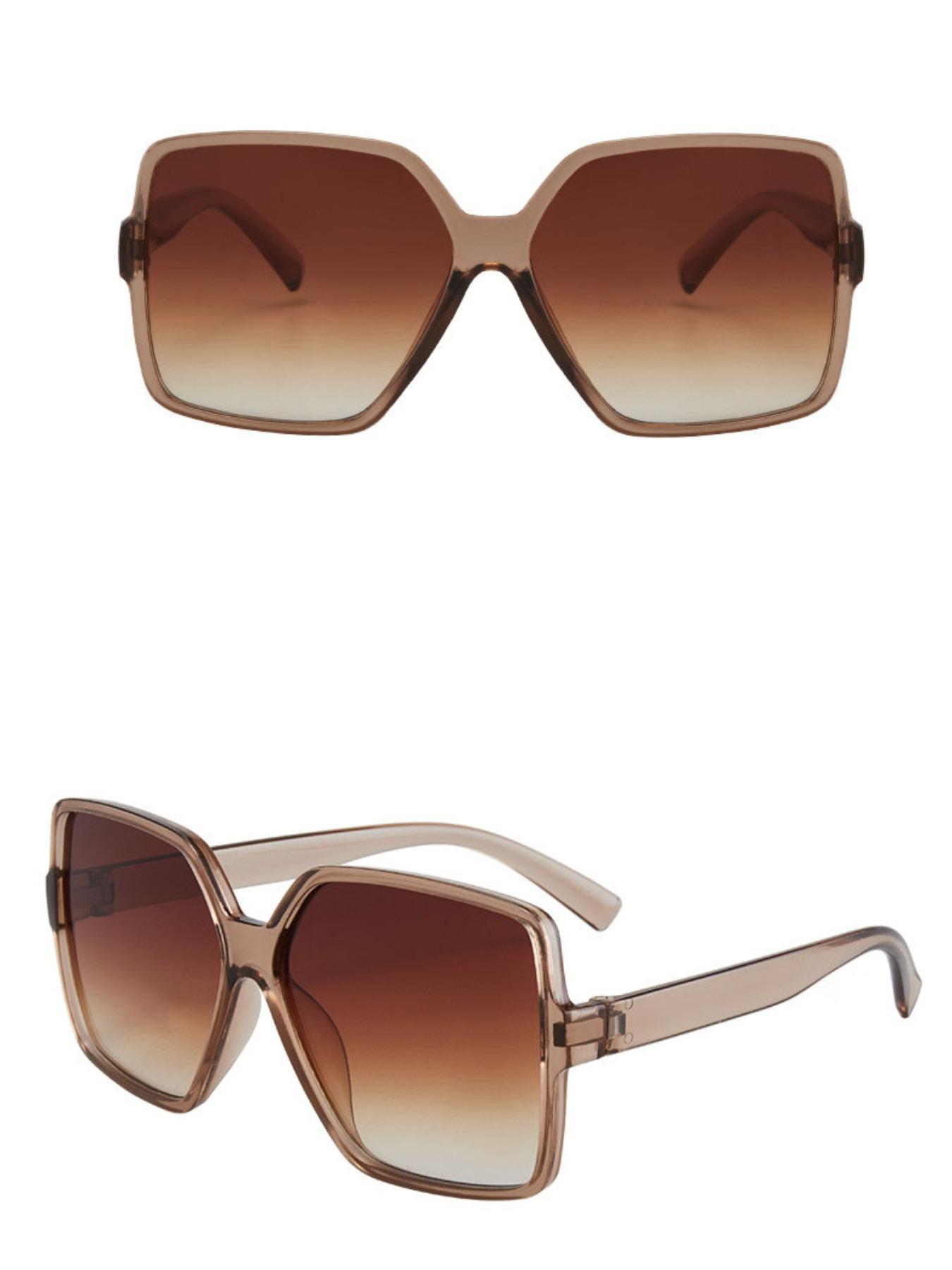 Women's Ombre Tinted Lens Full Frame Sunglasses, High Quality Sunglasses, Trendy Casual Sunglasses for Everyday Use, Fashion Accessories for Outdoor Activities