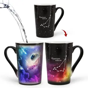 Capricorn Heat Changing Constellation Mug 12oz, Horoscope Capricorn Coffee Mug, Ceramic Color Changing Cup,  Holiday Birthday  for him and her,