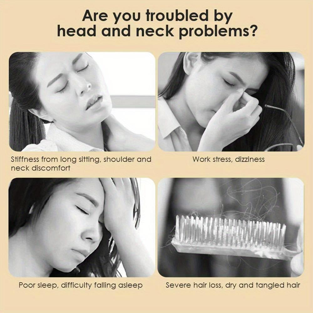 Six-Claw Scalp Massager Gua Sha Tool Back Scratcher Spa Handheld Meridian Massage Comb Hair Care