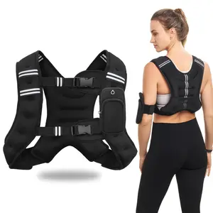 Multi Sizes Weighted Training Vest 8lbs to 25lbs, Detachable Phone Bag Included, Rucking Workout Vest for Adult Men Women Daily Walking Running Training
