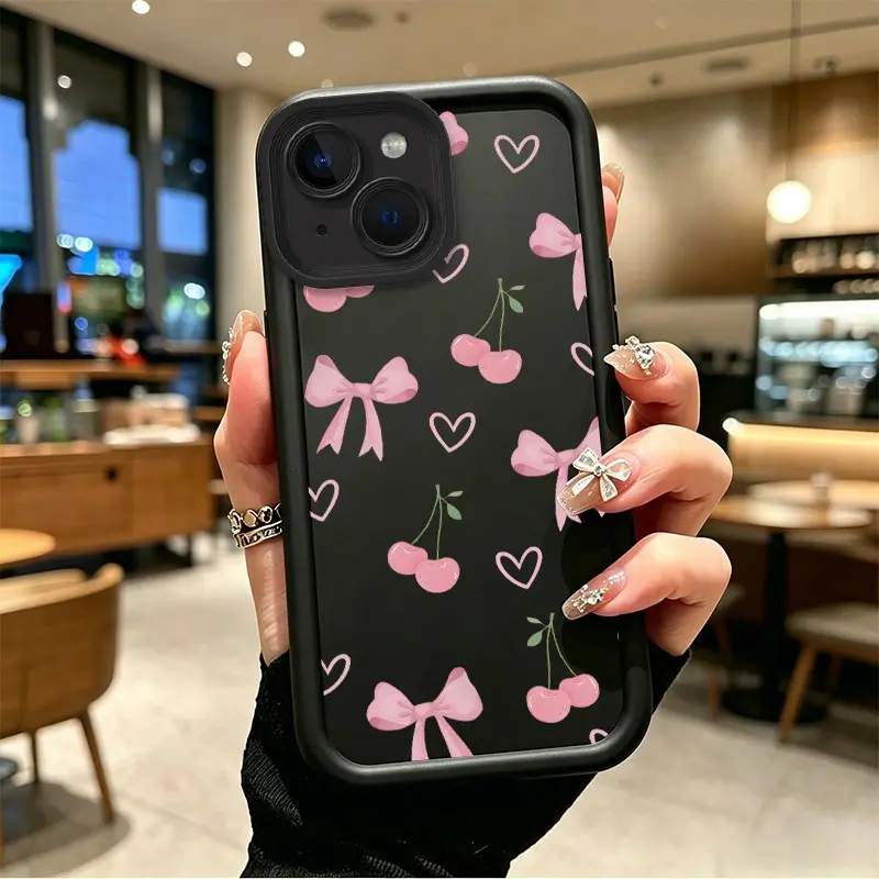 Phone case for iphone 13 13mini 14 14plus 15 15plus Enhanced Peotection Shockproof Gift Pink Bow & Cherry Pattern Phone Case soft silicone Celestial Eye Layered Phone Case BOJTN1G7
