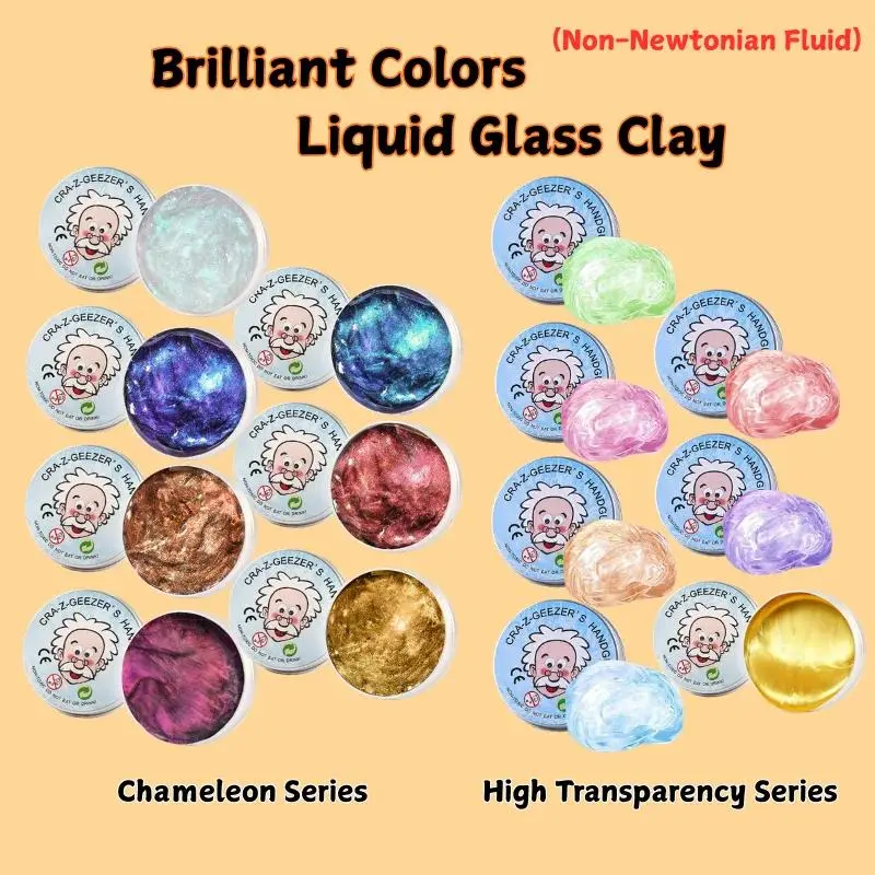 Color Non Newtonian Fluid Transparent Lab Putty Bouncing Modeling Compound Safe Mud Wiredrawing Kneading Decompression Toy