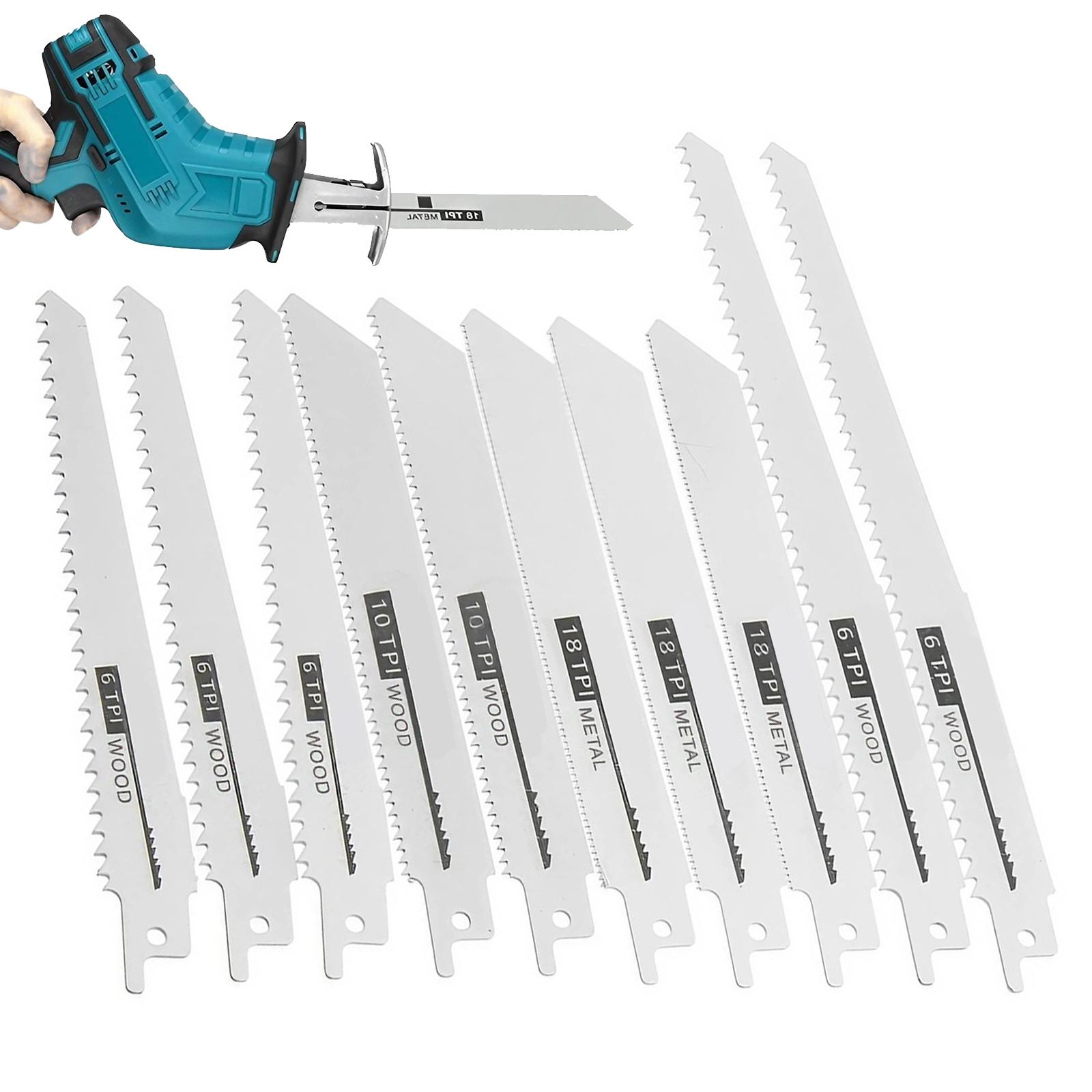 Reciprocating Saw Blade Set, High Quality Durable Saw Blade for DIY Home Repairs, Power Tool Accessories for Wood & Metal-Cutting