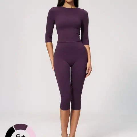 【Black Friday】New Fleece Sports Set for Women, High Waist Slim Fit Design for Pilates, Training, Running, Fitness and Yoga, Two-Piece Set, Active Fitness Wear