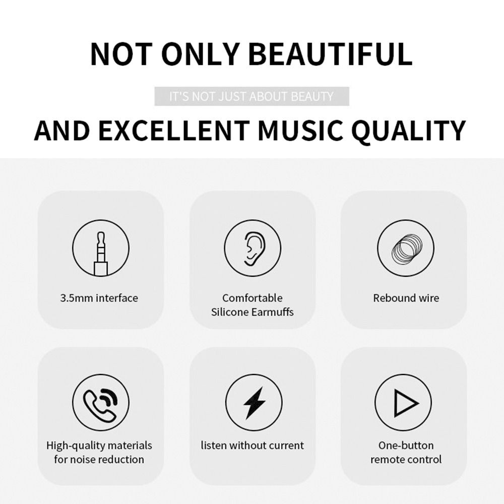 High Definition Wired Earphone 3.5mm In-Ear Control Portable Sport Wired Headset With Mic Wired Headphones For Mobile Phones