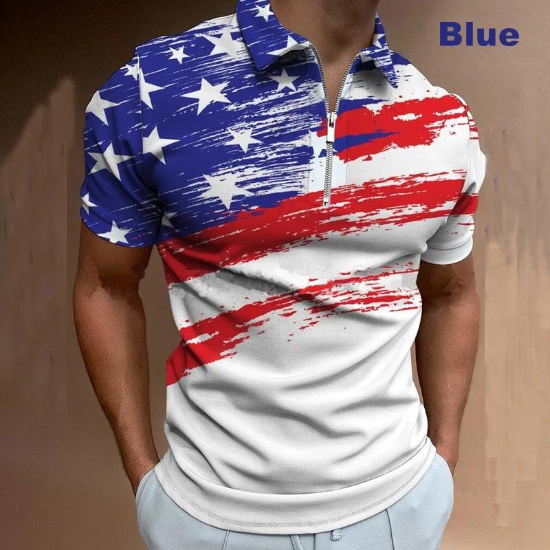 Kyn Apparel Mens Sport Knitted Short Sleeve Polo Shirt 3d Printing High Quality Hot Selling Men's Wear