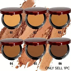 6 Color Waterproof Sweat-Resistant Contour Powder, Sculpting Powder, Face Powder, Oil-Control Matte Finish, Flawless Buildable Coverage, Suitable for All Light Skin Tones, Portable Makeup Tool, Cosmetic