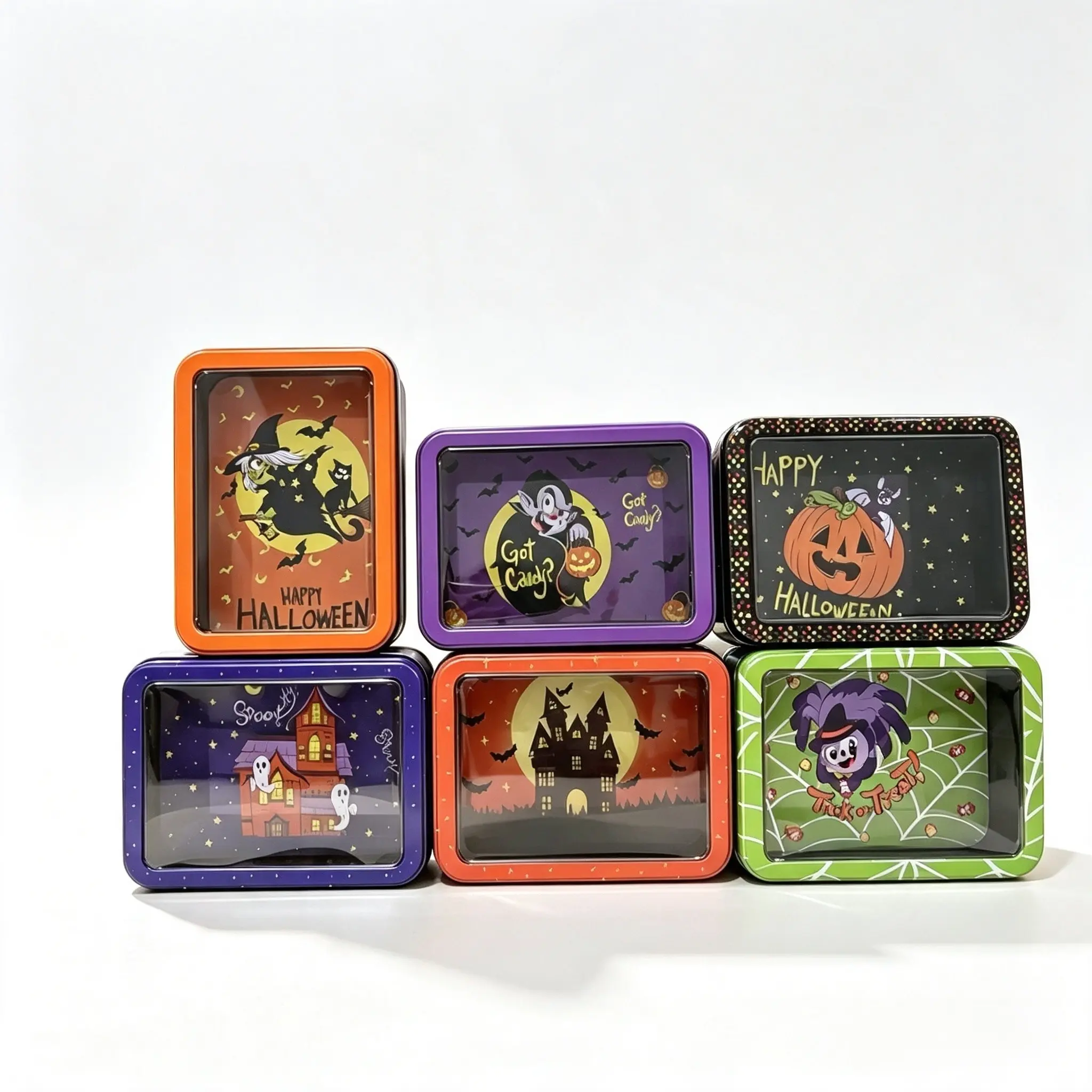 Funny Pumpkin Candy Storage Box, Thick Iron Anti-Humidity Dustproof Container, Halloween Party Snack Organizer, Daily Festival Use