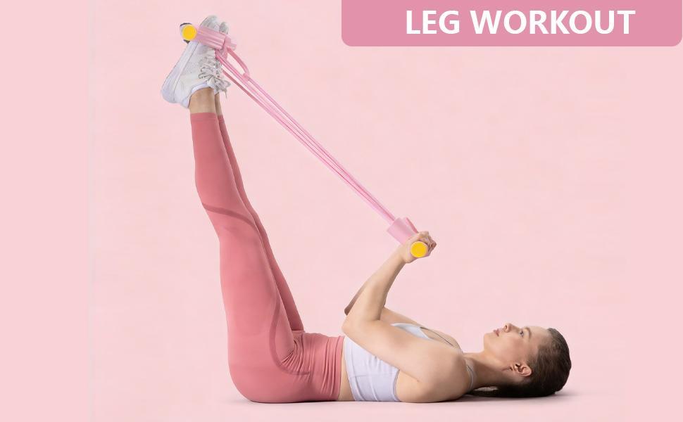 Multifunction Tension Rope, 6-Tube Elastic Yoga Pedal Puller Resistance Band, Elastic Pull Rope Fitness, Full-Body Workout at Home Gym, Exercise Sit-up, Yoga, Abdominal Training