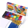20-Color Face Painting Set with 10 Brushes, Vibrant Paints, Durable for Parties & Birthdays, Body and Face Art Supplies, Face Paint Palette