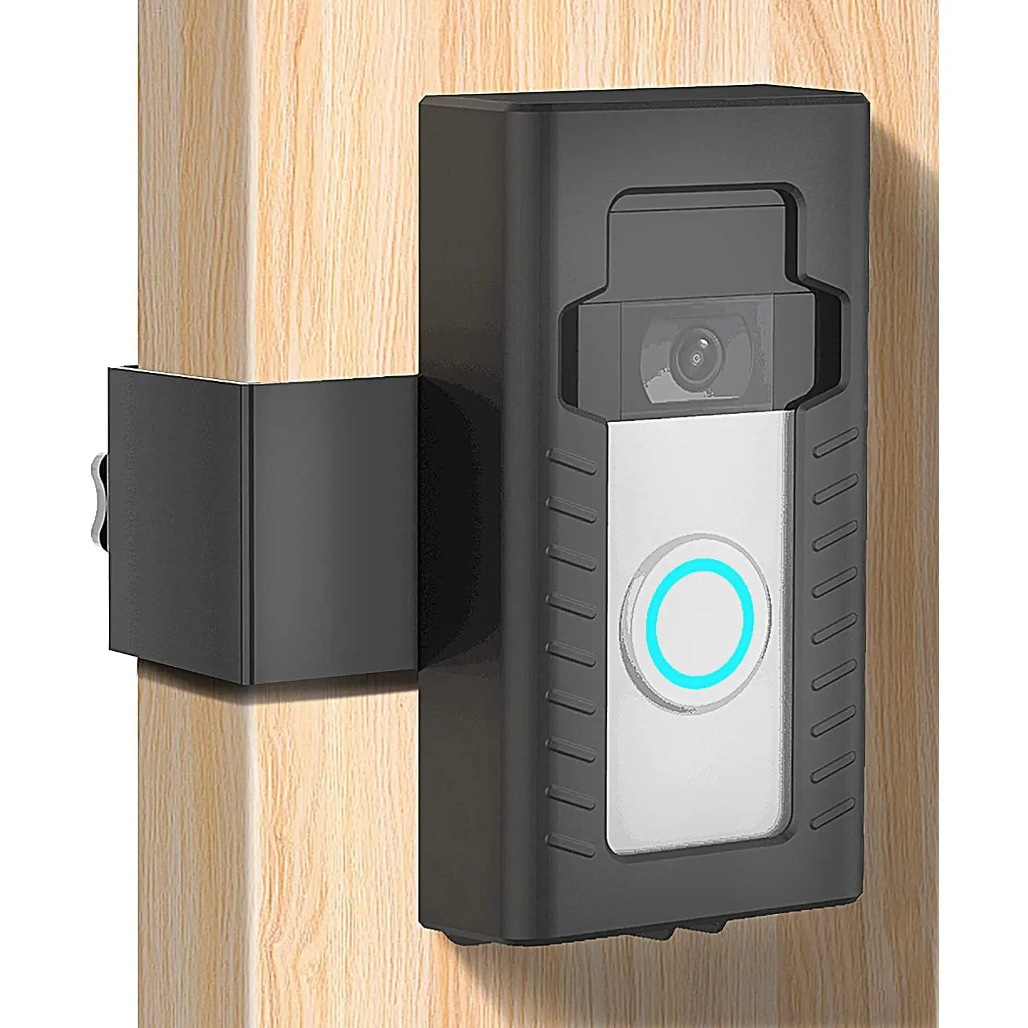 Anti- Doorbell Door Mount,No-Drill Mounting Bracket Compatible with Video Doorbell 4, 3 Plus, 3, 2, 1 & Video Doorbell (2020 Release), Does Not Block Sensor, Not for Ring  Doorbell (2026)