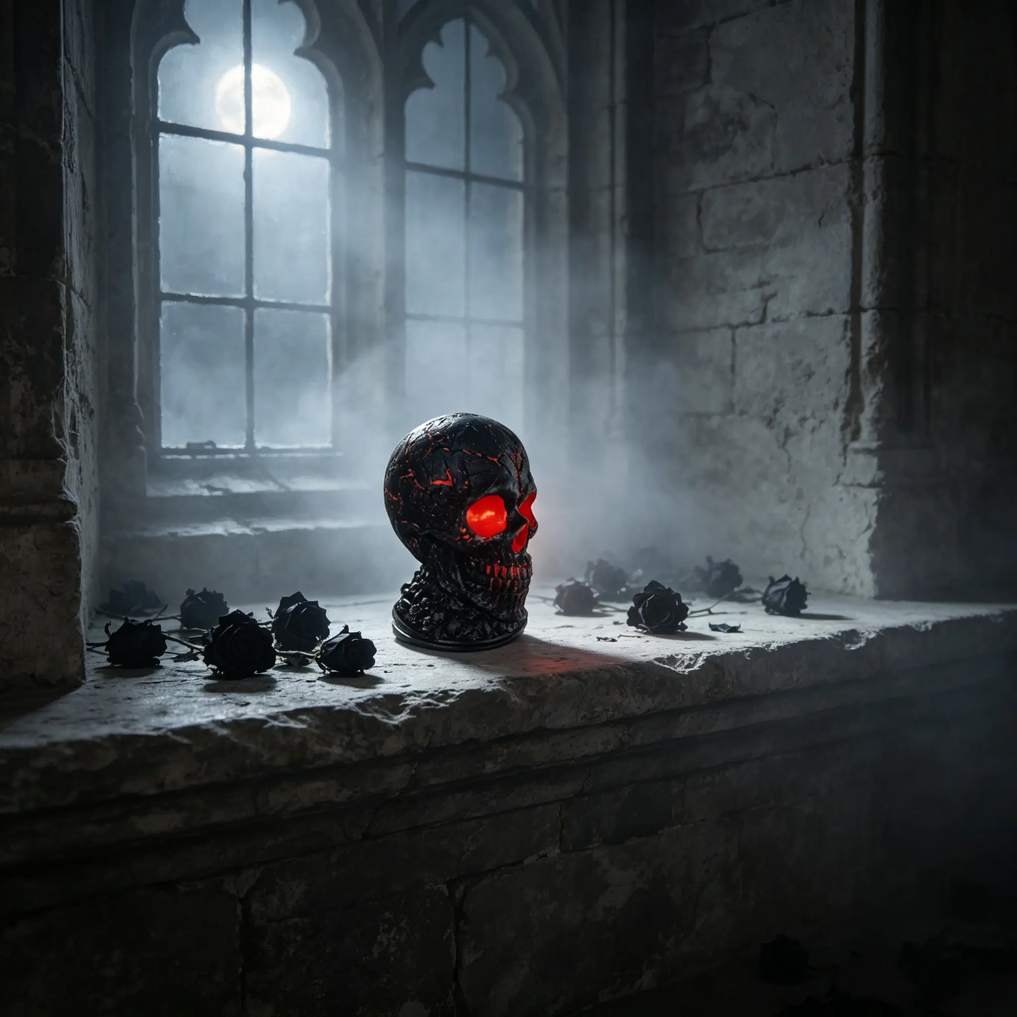 Skull Flame Table Lamp, Molten Rock Skull Light, Haunting LED Desk Lamp, Halloween Gothic Decor, Unique Room Accent, Mystical Atmosphere, Luminous Flame Effect, Led Decoration Lamp, Decorative Atmosphere Light