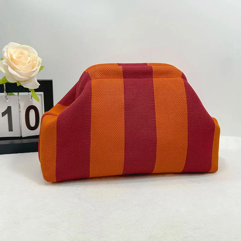 Thick Stripes [Orange + Purple Red]