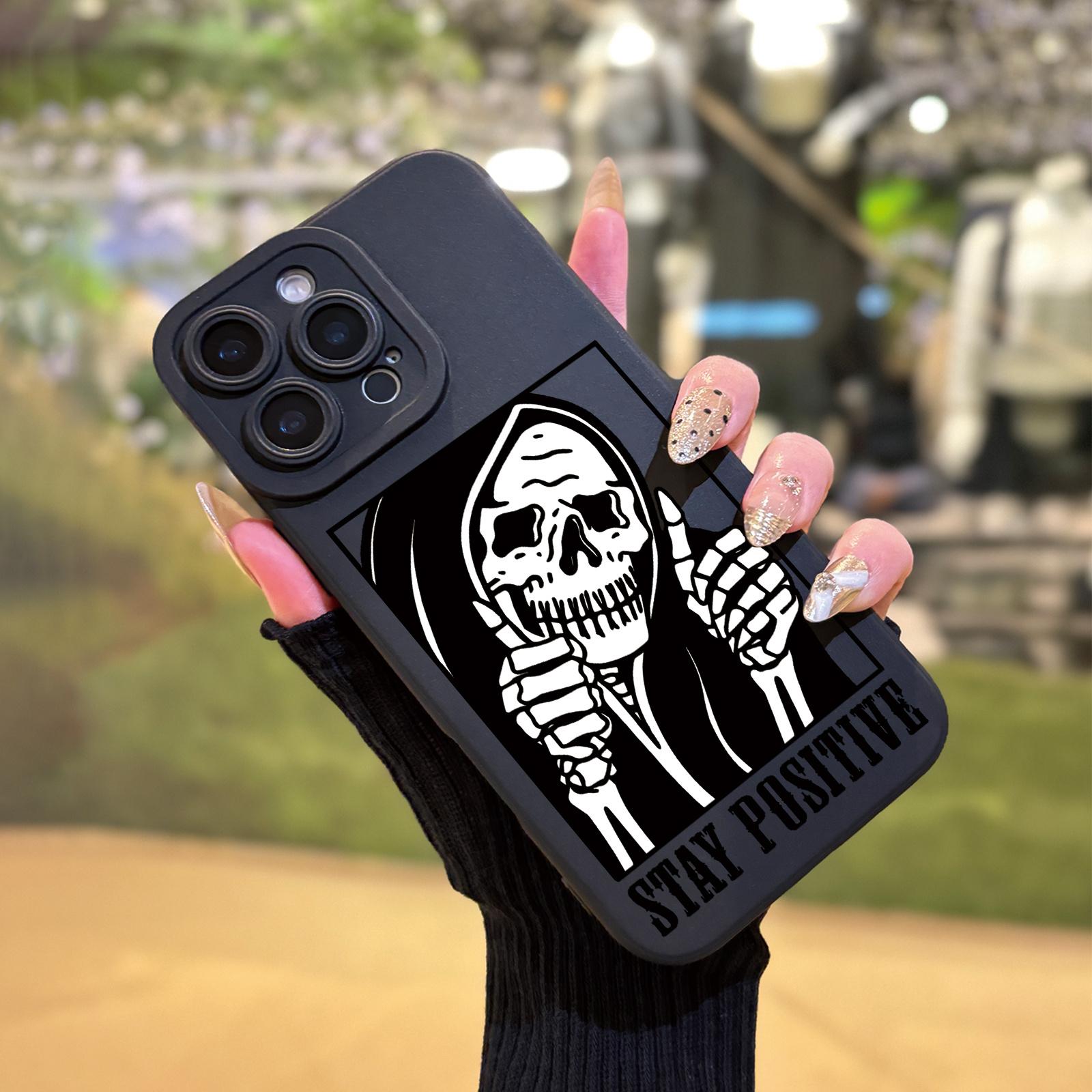 New Halloween Angel Eye High-End Phone Case With Optimistic And Skull Patterns UV Printed Phone Case 360-Degree Full Protection For IPhone 17 11 12 13 14 15 16 Pro Max XR1717Air17Pro117ProMax Fashionable Matte Design Anti-Drop Luxury Simple