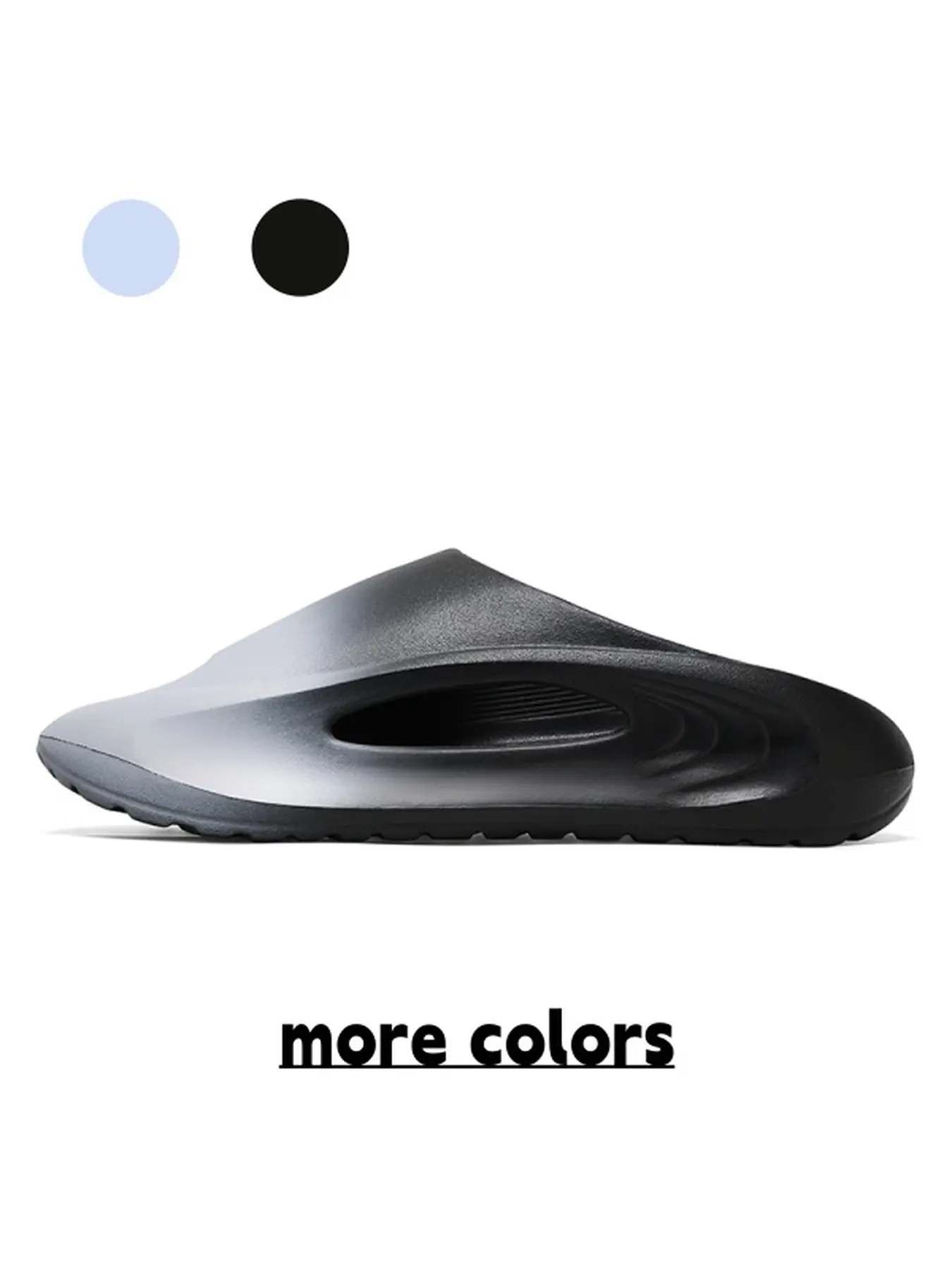 Unisex Minimal Tech Platform Slides, One-Piece Soft EVA, Gradient Color Design, Summer Outdoor Casual Sandals