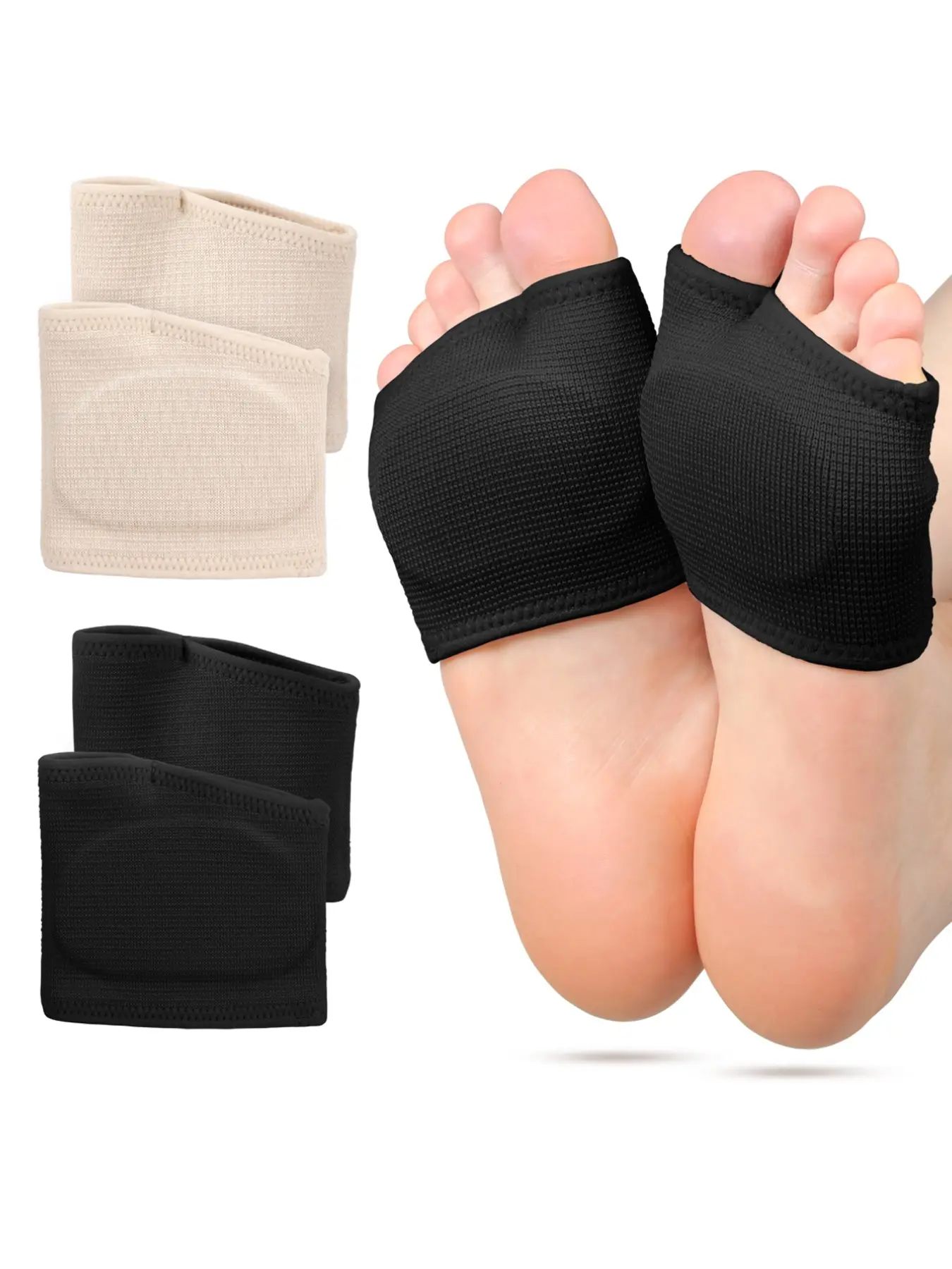 Forefoot Metatarsal Pad for Men and Women, Thick Soft Support Thumb Protector with Embedded Silicone Gel, All Seasons Casual Footwear Accessory