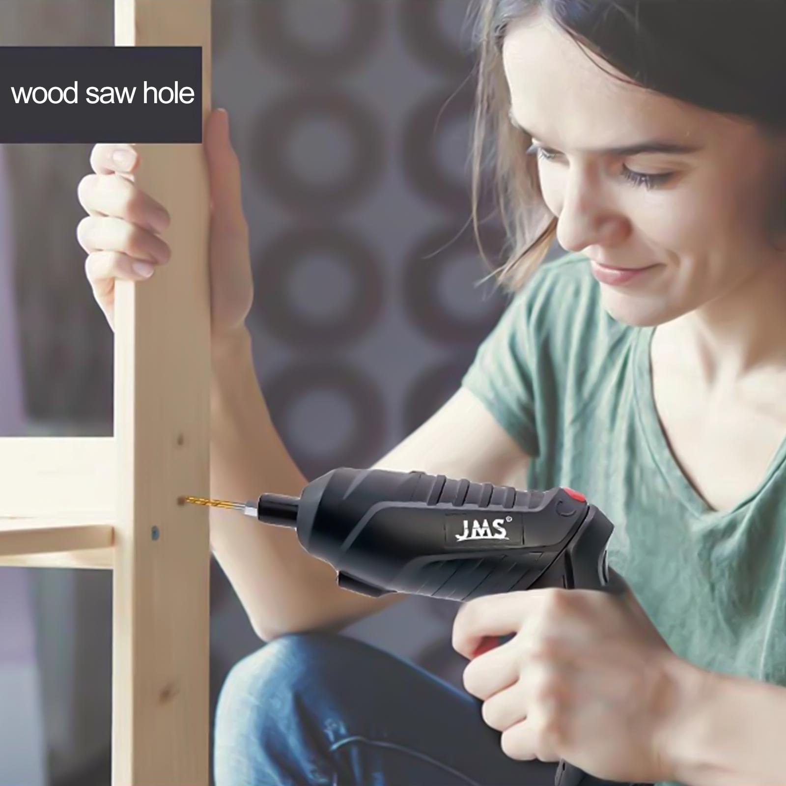 3.6V Lithium Ion Rechargeable Screwdriver Set – 3.5Nm Maximum Torque, 1.8Ah Cordless Tool with LED Light, 47-Piece Accessory Kit, Black