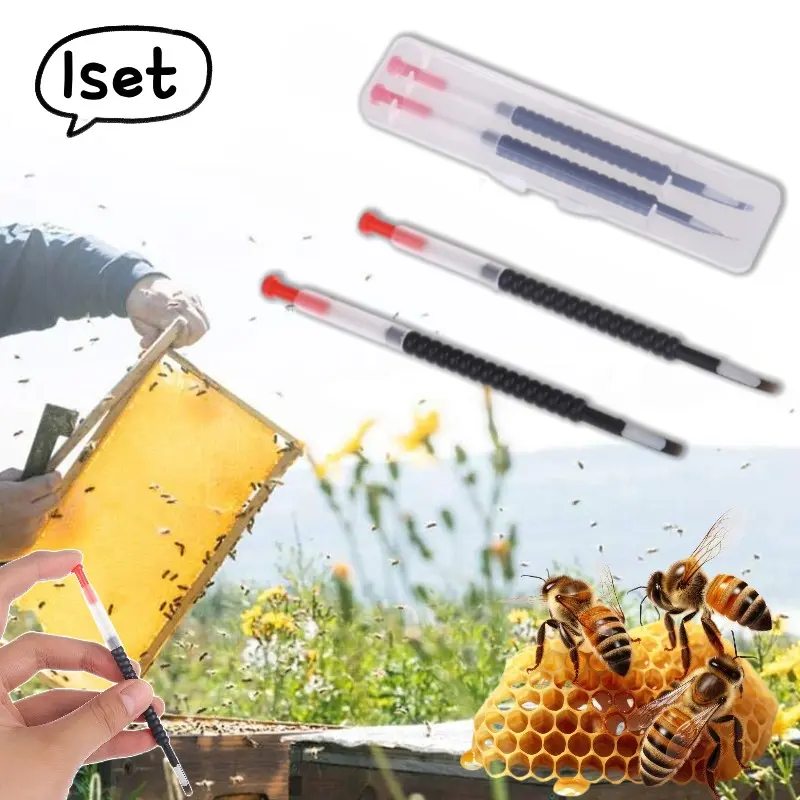 1Set Beekeeping Tool , 1 Storage Box + 2 Grafting Needles, Hive Management Kit, Essential Bee Farming Equipment, Easy-To-Use Tools