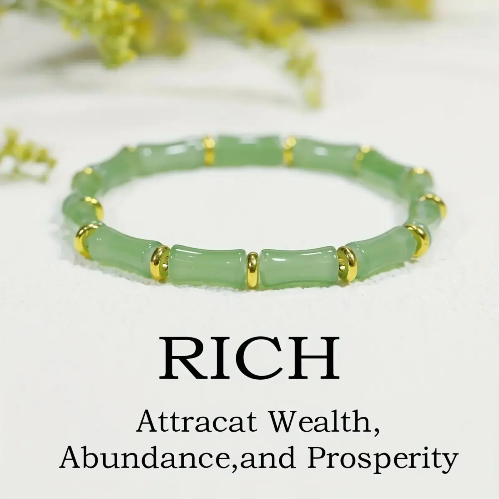 Women's Adjustable Chinese-Style Lucky Bamboo Knot Beaded Bracelet with Crystal Feng Shui Charm, Lunar New Year Gift, Daily Wear Fashion Costume Jewelry Accessory