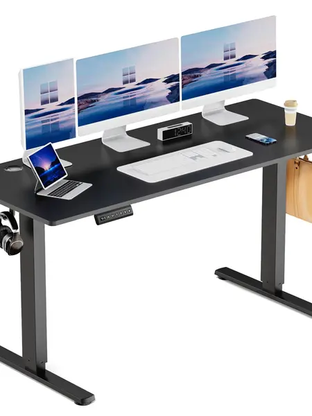 Electric Height Adjustable Standing Desk ,Modern Adjust table Sit to Stand Desk Computer Ergonomic Computer Workstation Gifts