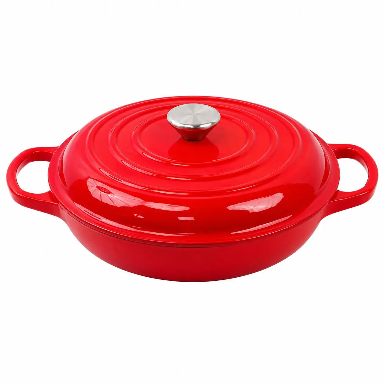 Large Capacity Cast Iron Dutch Oven with Lid, Non-Stick Kitchen Pot, Excellent Insulation, Slow Cooking, Baking, Durable Kitchenware