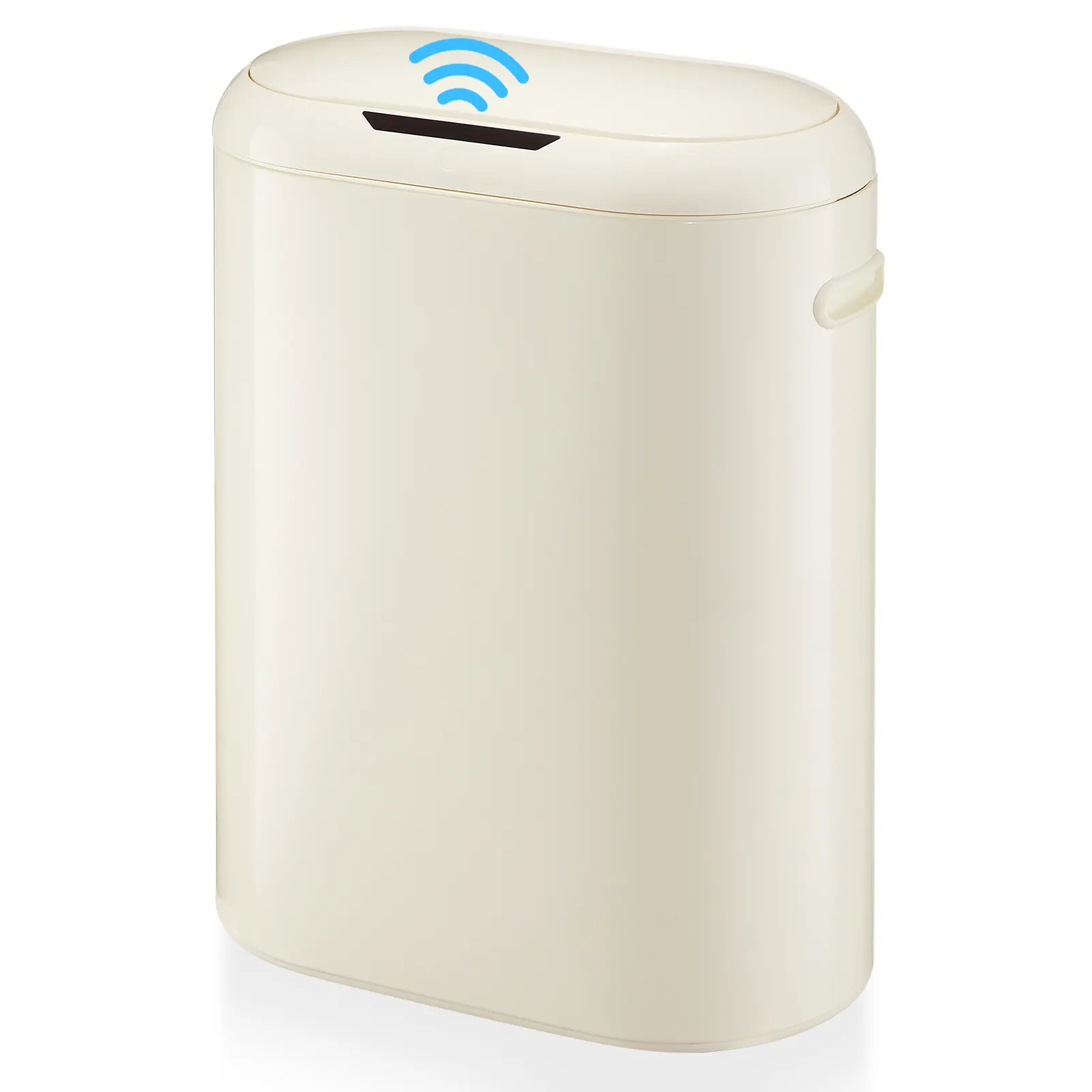 Garvee Touchless Motion detector Kitchen Trash Can 13 Gallon - Slim 50L Garbage Bin with Soft-Close Lid, Odor Control, Fingerprint Resistant, Battery Operated for Home, Bathroom, Office - Beige